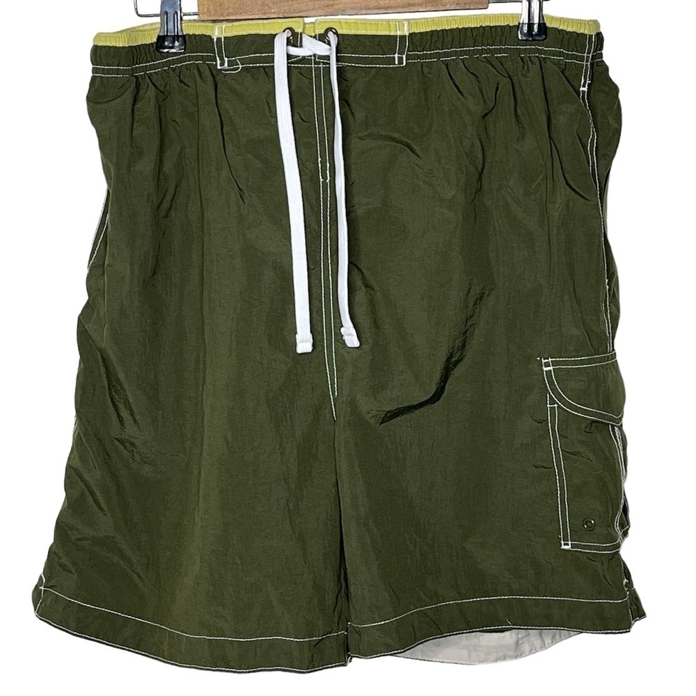 Sand N Sun Green Swim Trunks Sz L(36/38)